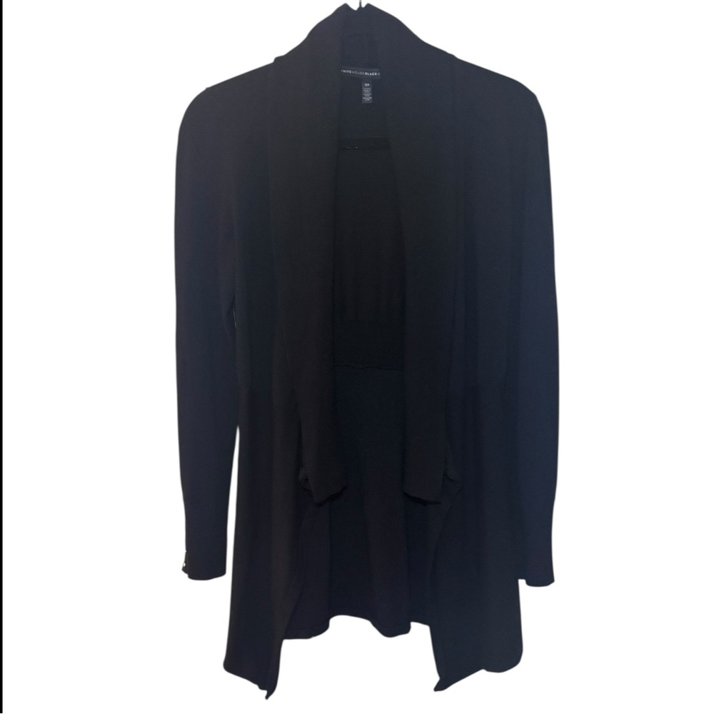 White House Black Market Classic Black Cardigan‎